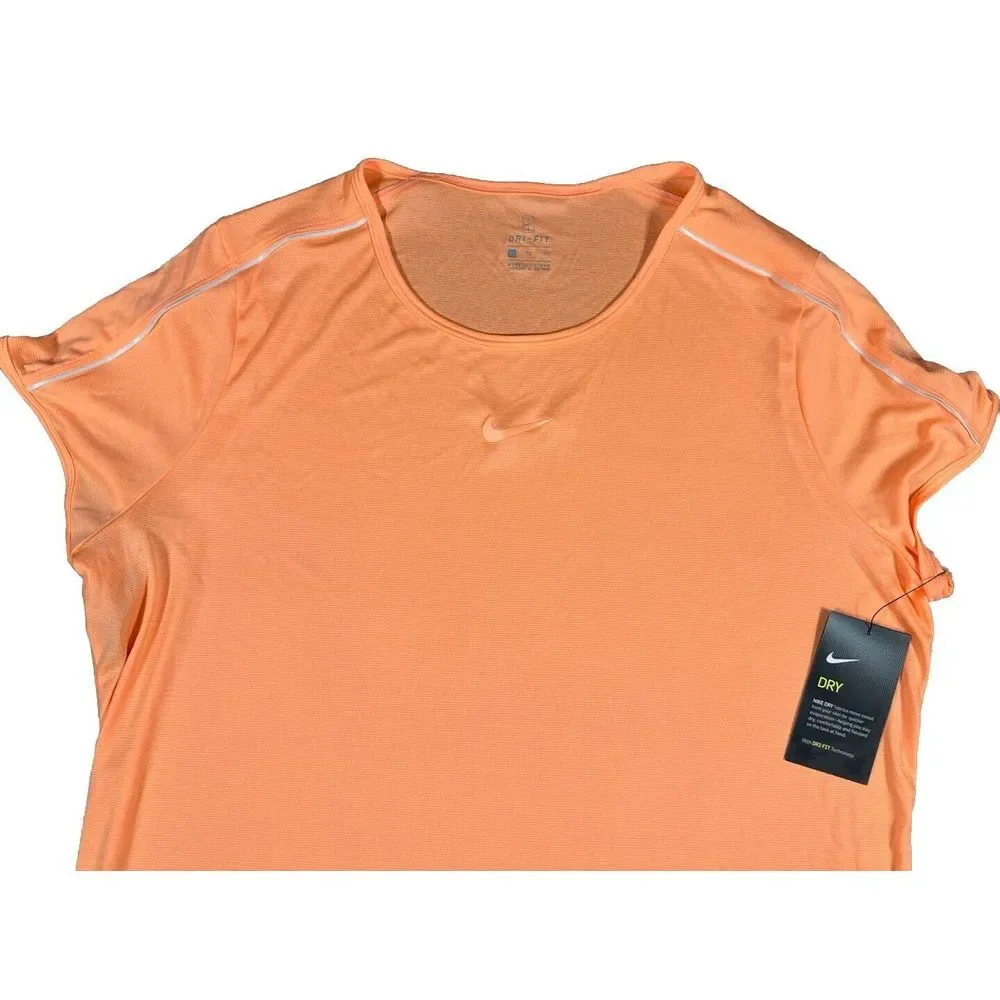Nike Tennis Top Womens Size‎ XL  Neon Orange Dri Fit Performance